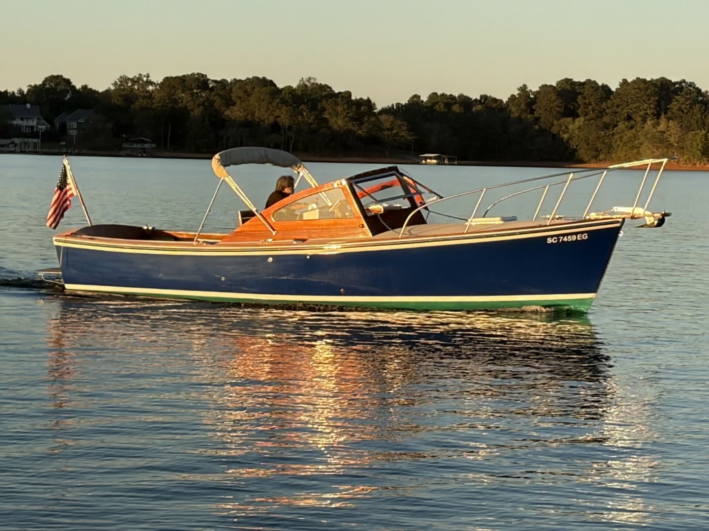 1973 Dyer 29 Bass Boat TRUE BLUE — photo 2